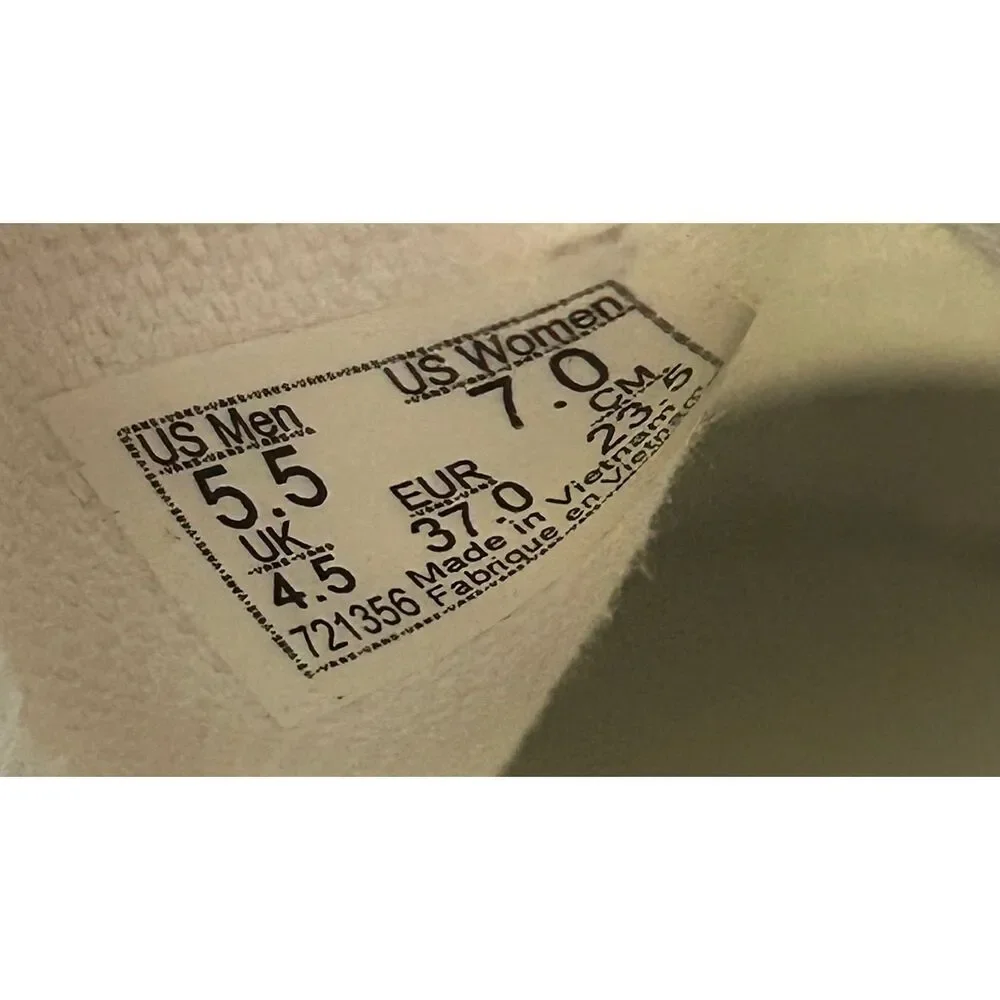 VANS checkerboard cream satin platform slip on shoes sneakers women's 7 new